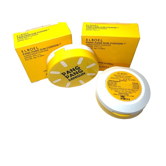 K-Beauty ELROEL Pang Pang Cushion Mini Sun SPF50+ UV PA++++ BUNDLE of 2 Exp 2027 - Picture 3 of 7